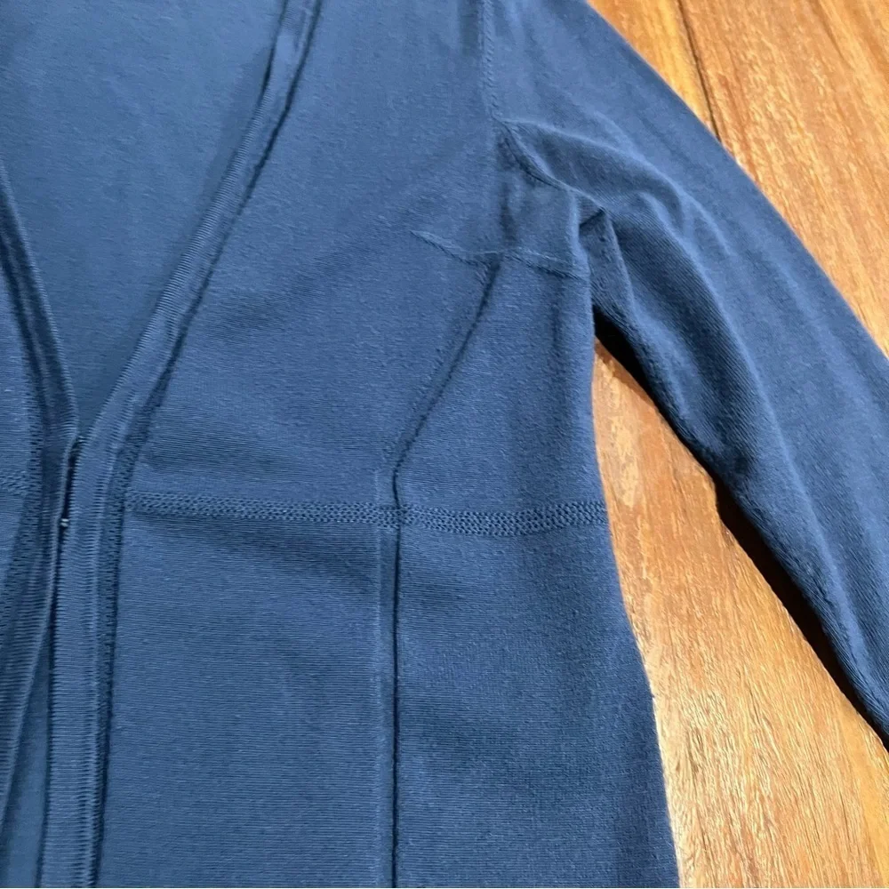 White House Black Market Blue V-Neck Cardigan Sweater Size Small